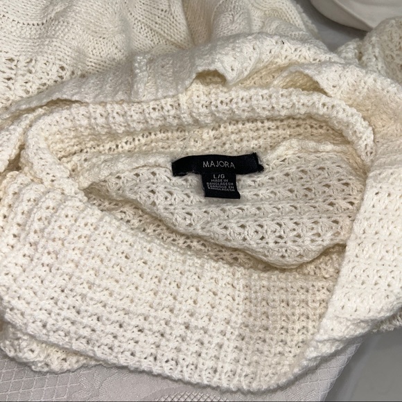 Majora Cream White Raglan Turtleneck Knit Sweater - Picture 11 of 11